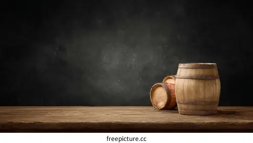 wooden barrel