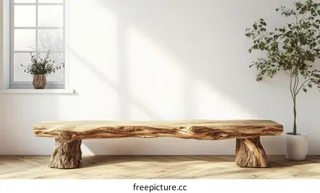 wooden bench