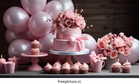 pink cake