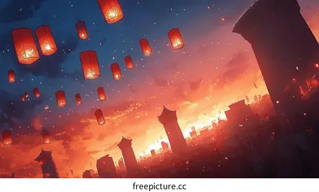 sky lanterns