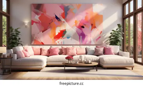 pink sofa