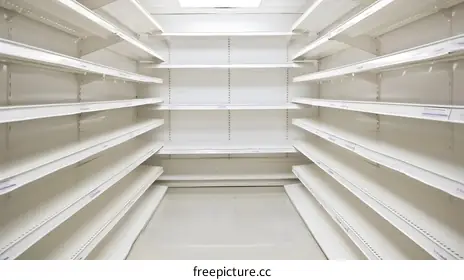 empty shelves