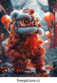 Lion dance performance