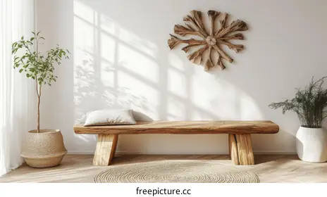 wooden bench