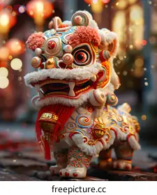 Dragon and lion dance
