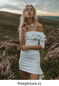 white dress