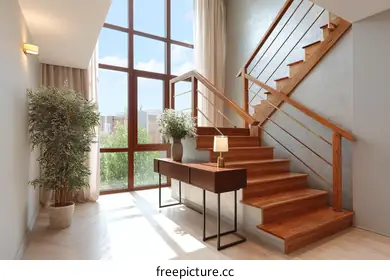 wooden stairs