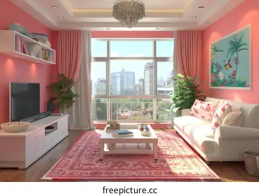 pink sofa