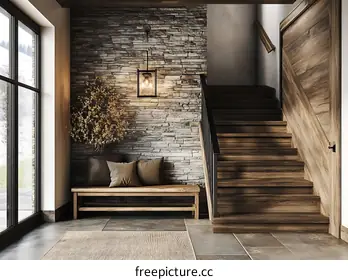 wooden stairs