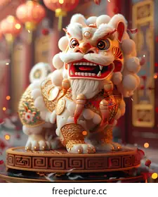 Lion dance performance