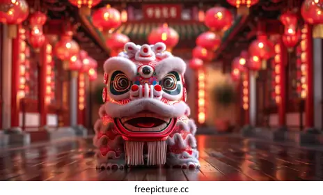Lion dance performance