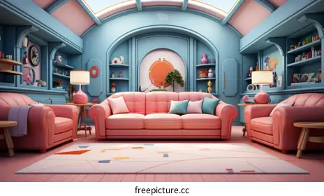 pink sofa