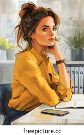 yellow blouse