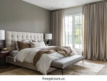white bedding