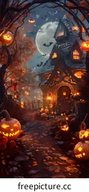 Halloween pumpkin house