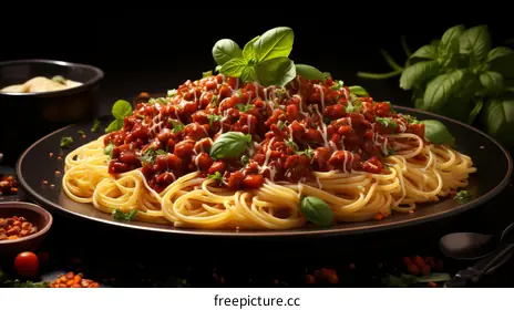 spaghetti with tomato sauce