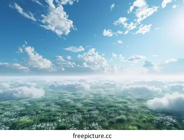 fluffy clouds