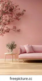 pink sofa