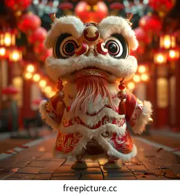 Chinese lion dance