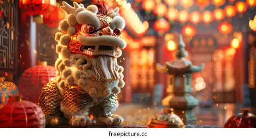 Lion dance performance