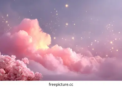pink clouds