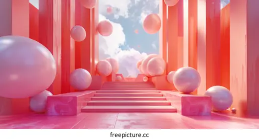 pink spheres