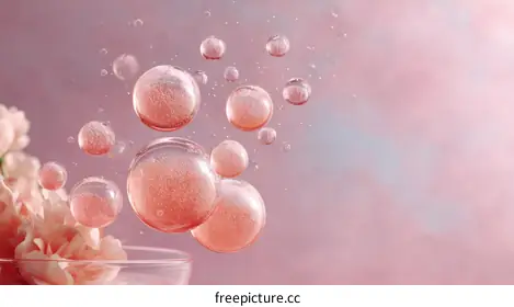 pink bubbles