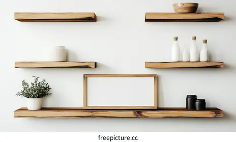 wooden shelf