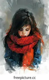 red scarf
