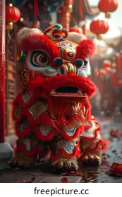 Lion dance performance