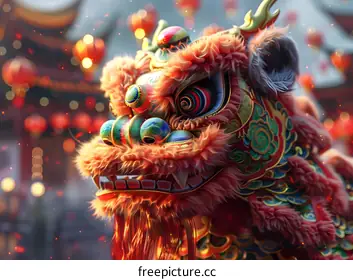 Lion dance performance