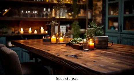 rustic table