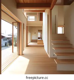 wooden stairs