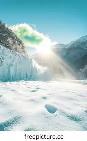 frozen waterfall