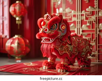 Dragon and lion dance