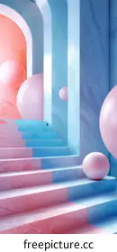 pink stairs