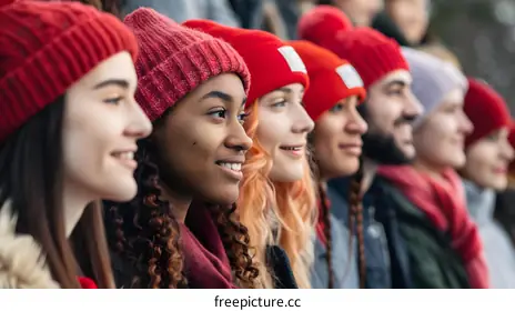 red beanie
