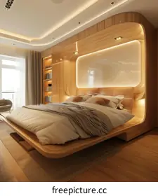 wooden bed
