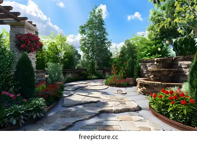 Garden landscape design renderings