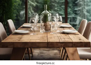 rustic table