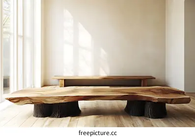 wooden bench