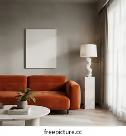 orange sofa