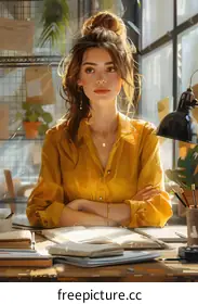 yellow blouse
