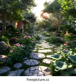 Garden landscape design renderings