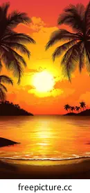 tropical sunset