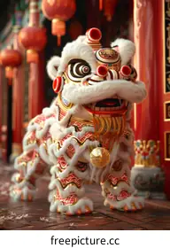 Lion dance performance