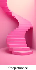 pink stairs