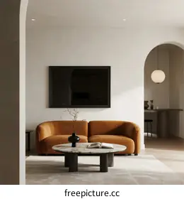 orange sofa