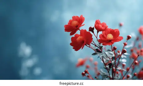 red flowers