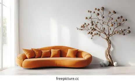 orange sofa